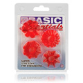 Basic Essentials Cockrings Red - 