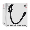 Adam and Eve Triple Threat  Cockring Black - 