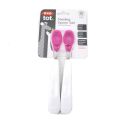 Feeding Spoon Set WITH Soft Silicone Pink - 