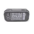 Reusable Silicone Straw Extra Wide Charcoal - 