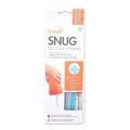 Snug Silicone Straws w/ Cleaning Brush - 