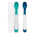 Tot On-The-Go Infant Feeding Spoon w/ Case Teal & Navy - 