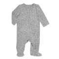 0-3M L/S coverall heather grey - snuggle knit - 