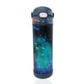 Funtainer 16 oz Stainless Steel Bottle w/ Spout Galaxy Teal - 