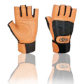 GLOW Ocelot Wrist Wrap Lifting Gloves Tan & Black XS - 