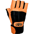 GLOW Ocelot Wrist Wrap Lifting Gloves Tan & Black M - 