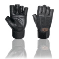 GLOW Ocelot Wrist Wrap Lifting Gloves Black XS - 