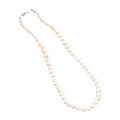 White Pearl Like Magnet Necklace - 