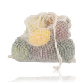 Organic Produce Bags Medium Net Sack with Drawstring 10'' x 12'' - 