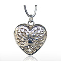 Heart with Puppy Paw Sterling Silver Aromatherapy Jewelry - 