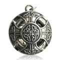 Celtic Cross Pendant Sterling Silver Aromatherapy Jewelry - 