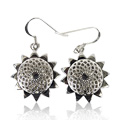 Sunflower Earrings, Medium Aroma Locket Jewelry - 