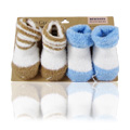 Newborn Sock Blue & Brown - 