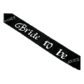 Bride To Be Black Sash w/Clear Stone - 