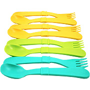 Spoons & Forks Aqua, Green & Orange - 