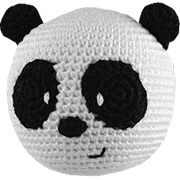 Hand Crocheted Panda Roly Poly Rattle - 