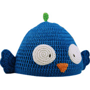 Hand Crocheted Owl Hat Large - 