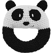 Hand Crocheted Panda Ring Rattle - 