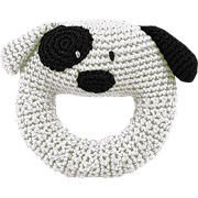 Hand Crocheted Dog Ring Rattle - 