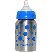 Wide Mouth Baby Bottle Dark Blue Dots - 