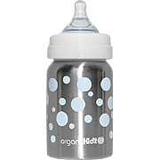 Wide Mouth Baby Bottle White Dots - 