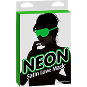 Neon Satin Love Mask Green - 