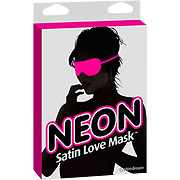 Neon Satin Love Mask Pink - 