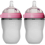 Natural Feel Baby Bottle Double Pack Pink - 