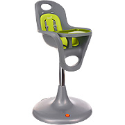 Flair Pedestal Highchair Gray Seat & Green Pad - 