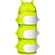 Stack Caterpillar Snack Container Green + White - 
