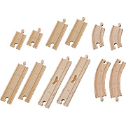 Chuggington Wooden Railway Straight & Curved Track Pack - 