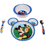 Mickey Mouse Clubhouse 4 pc feeding set