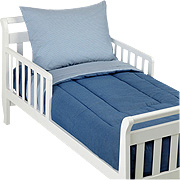 Percale Toddler Bedding Sets Chambray & Stripes - 
