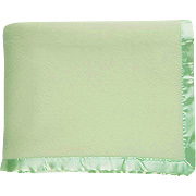 Fleece 35"" x 45"" Blanket with Satin Trim Celery - 
