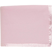Fleece 35"" x 45"" Blanket with Satin Trim Pink - 