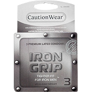 Caution Wear Iron Grip Condoms - 