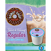 Gourmet Single Cup Coffee Sweet & Creamy Regular Iced Coffee Donut House Collection - 