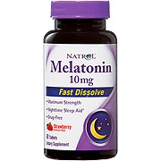 Sleep Melatonin 10 mg Fast Dissolve, Strawberry - 
