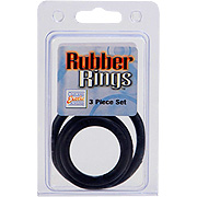 Three Pc. Black Rubber C Ring Set - 