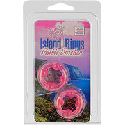 Silicone Island Rng Dbl Stacker Pink - 