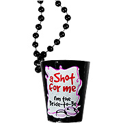 Bachelorette Shotglass Necklace Black - 