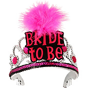 Bride To Be Tiara-Black/Pink - 