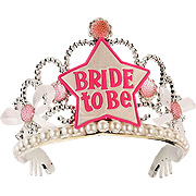 Bride To Be Star Tiara-White/Pink - 
