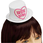 Bride To Be Mini Hat Hair clip White - 