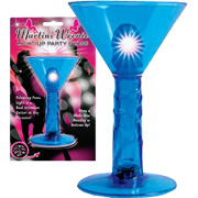 Martini Weenie Light Up Glass Blue - 