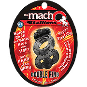 Macho: Vibrating Double Ring Black - 