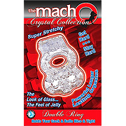 Macho Crystal Coll Dual Vibr CR Clear - 