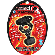 Macho 2X C & Balls Ring W/Clit Black - 