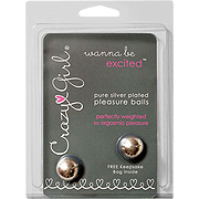 Crazy Girl Wanna Be Excited Pure Silver Pleasure Balls - 