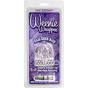 Weenie Wrapper Dual Cock Ring Clear  - 